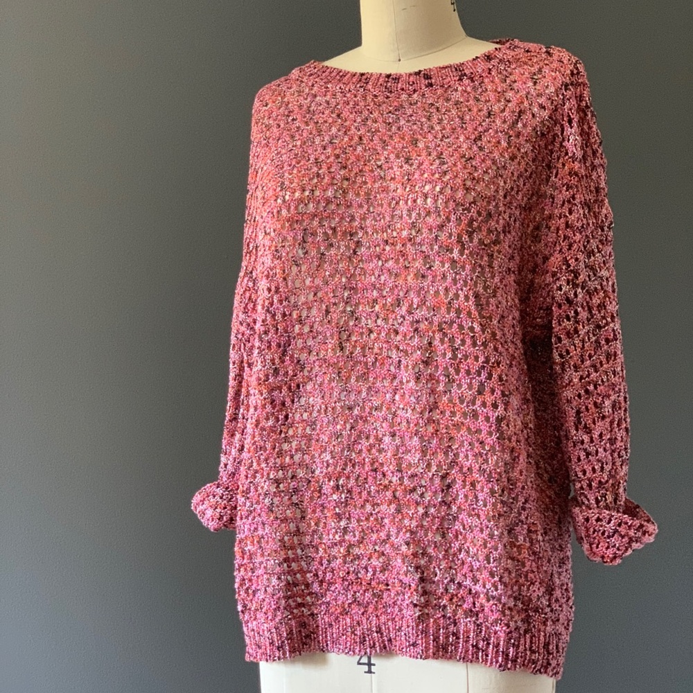 Multi-Color Knit Slouchy Sweater
